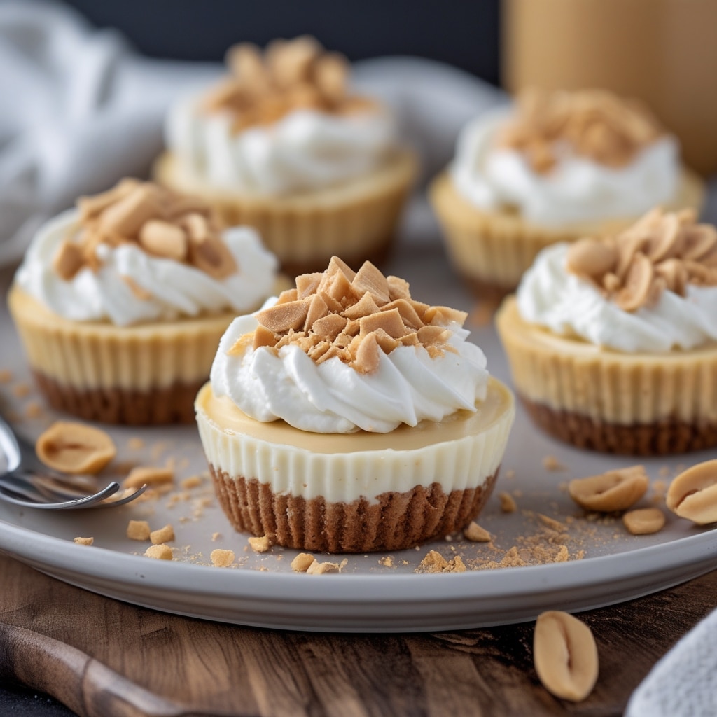 Peanut Butter Cottage Cheese Cheesecake Cups