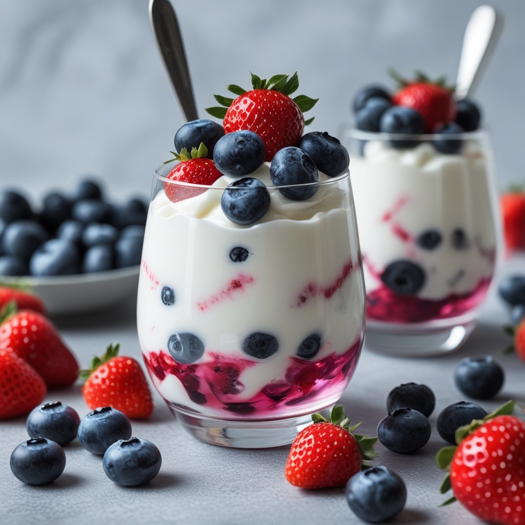 - Greek Yogurt Berry Protein Parfait