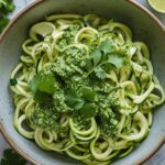 Zucchini Noodles with Cilantro-Lime Pesto