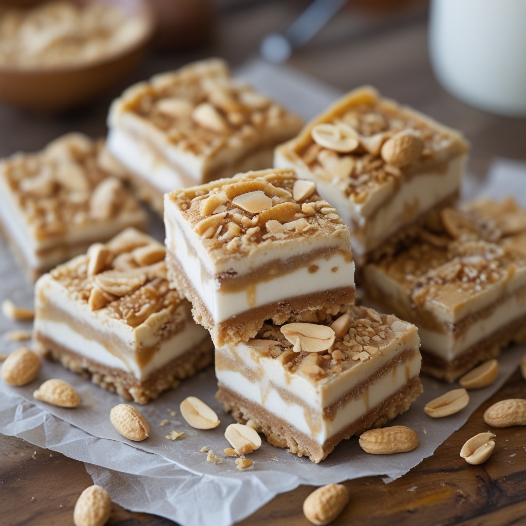 Peanut Butter Frozen Yogurt Bars