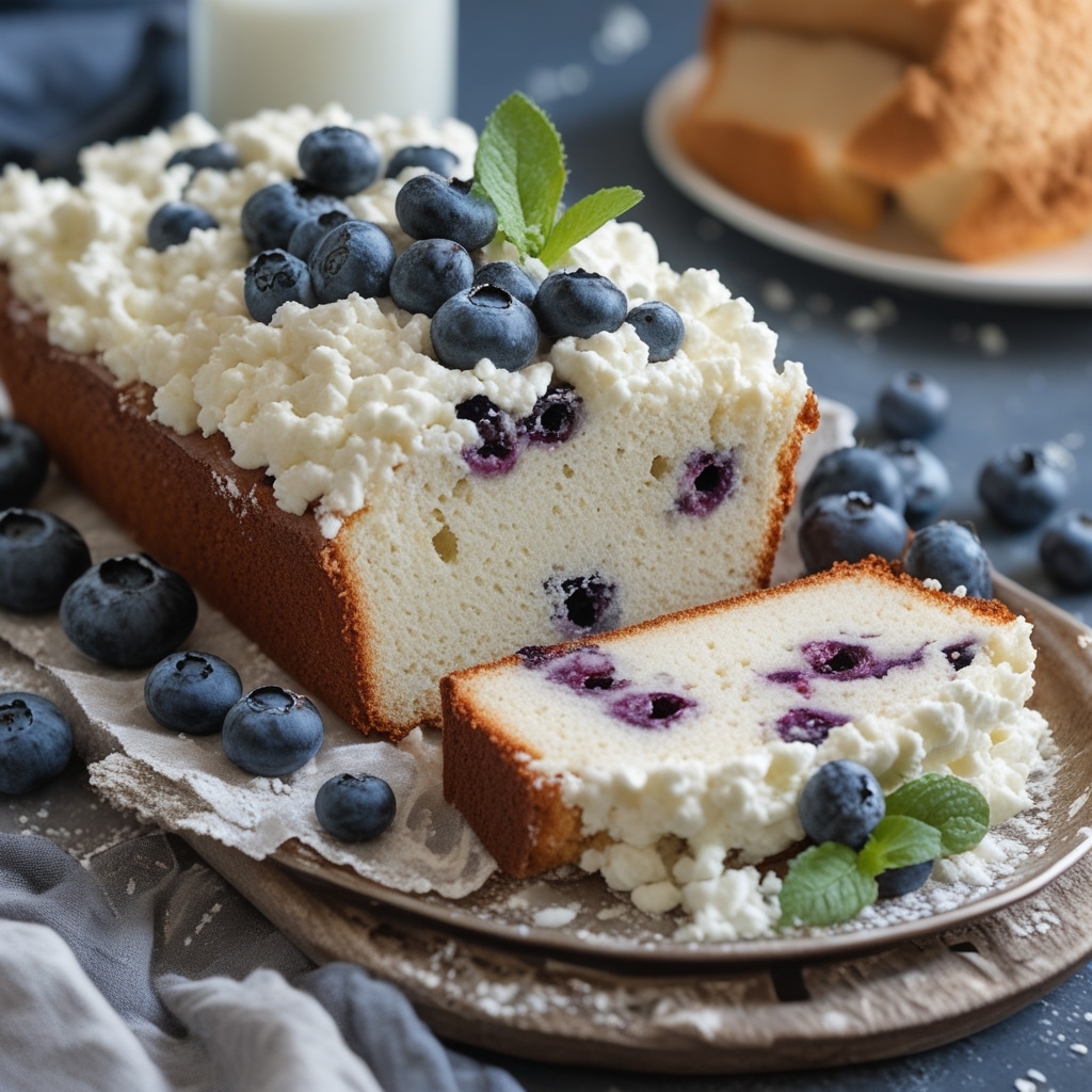 Fluffy Cottage Cheese Blueberry Cloud Bread