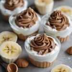 Frozen Chocolate Peanut Butter Greek Yogurt Banana Cups