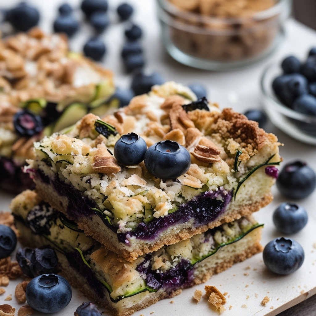 Homemade Blueberry Zucchini Bars
