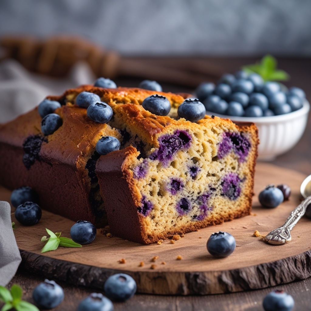 Keto Blueberry Quick Bread