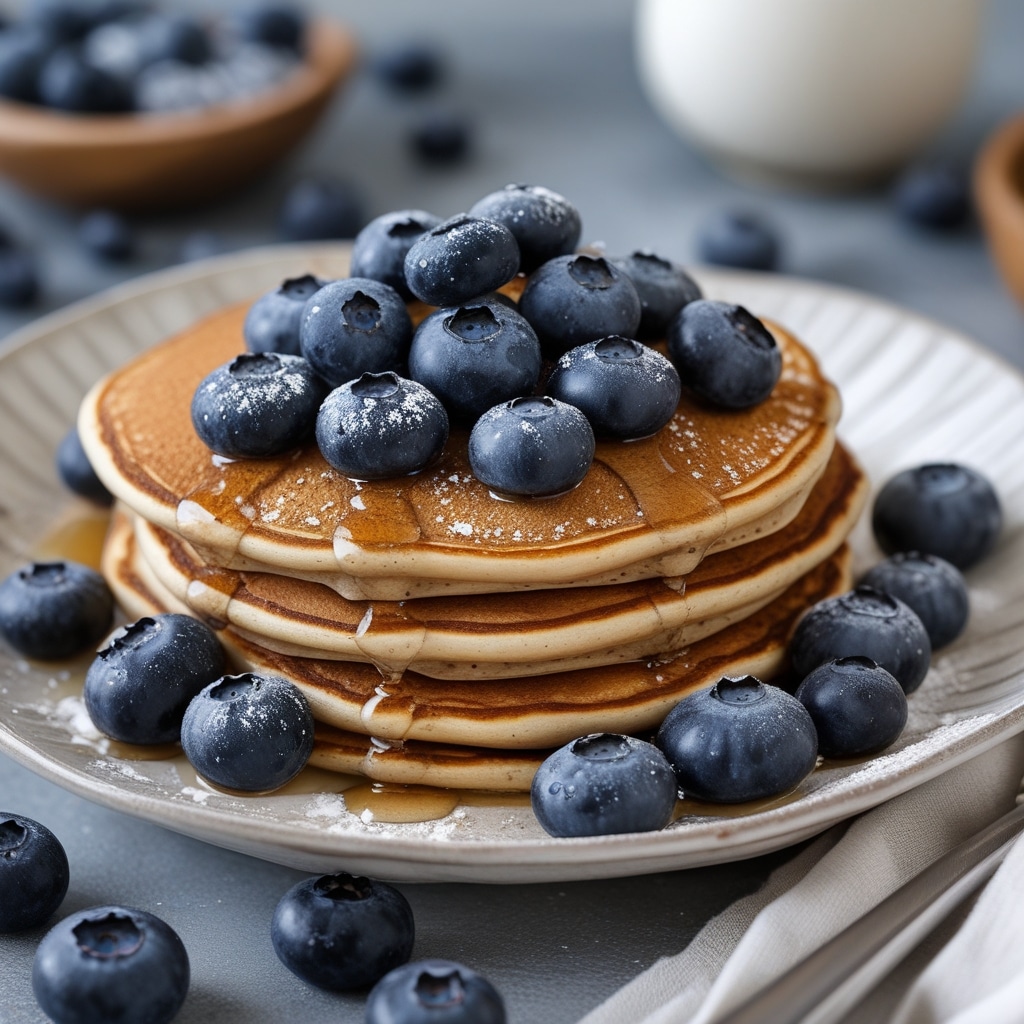 - Almond Flour Pancakes with Blueberries
