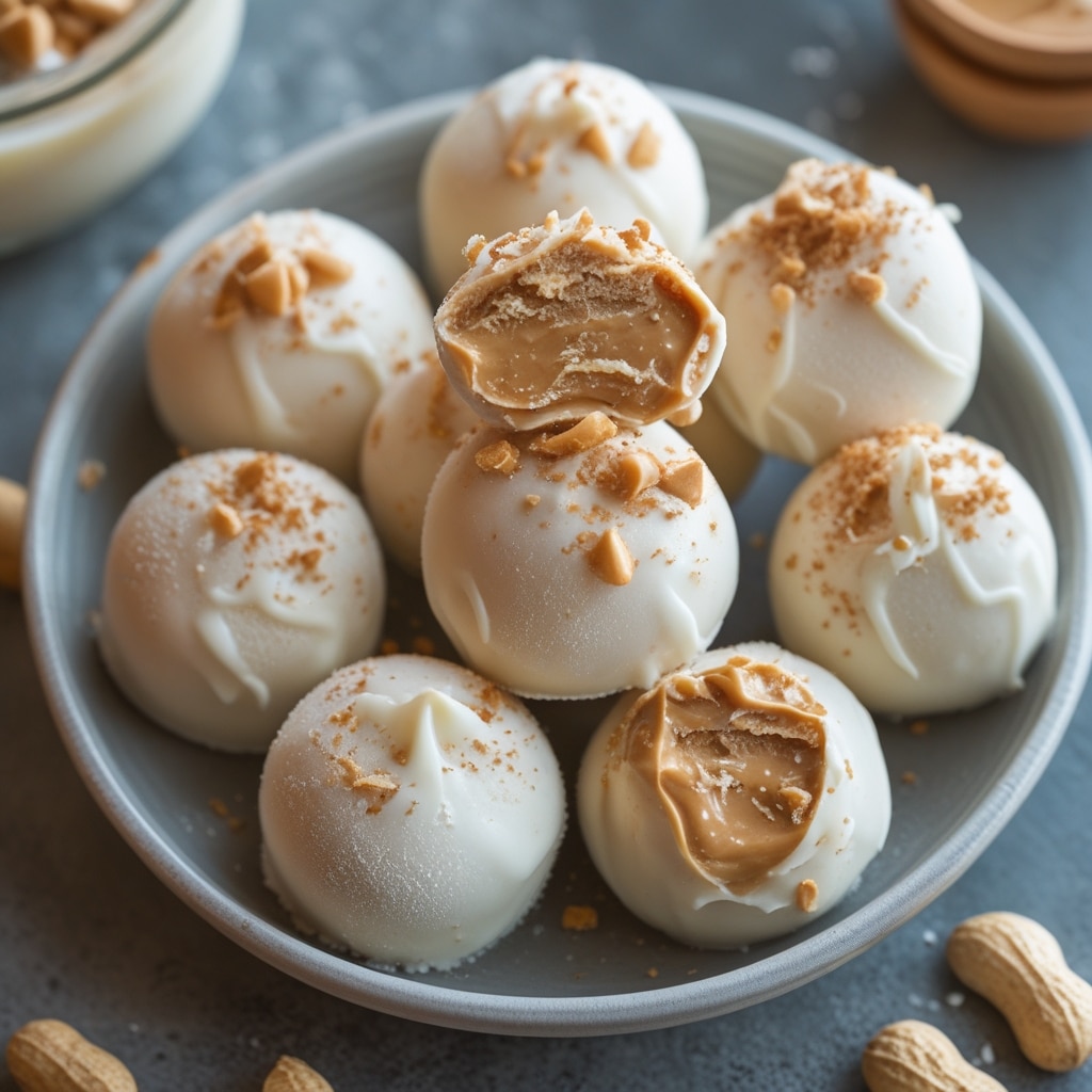 Frozen Greek Yogurt Peanut Butter Bites