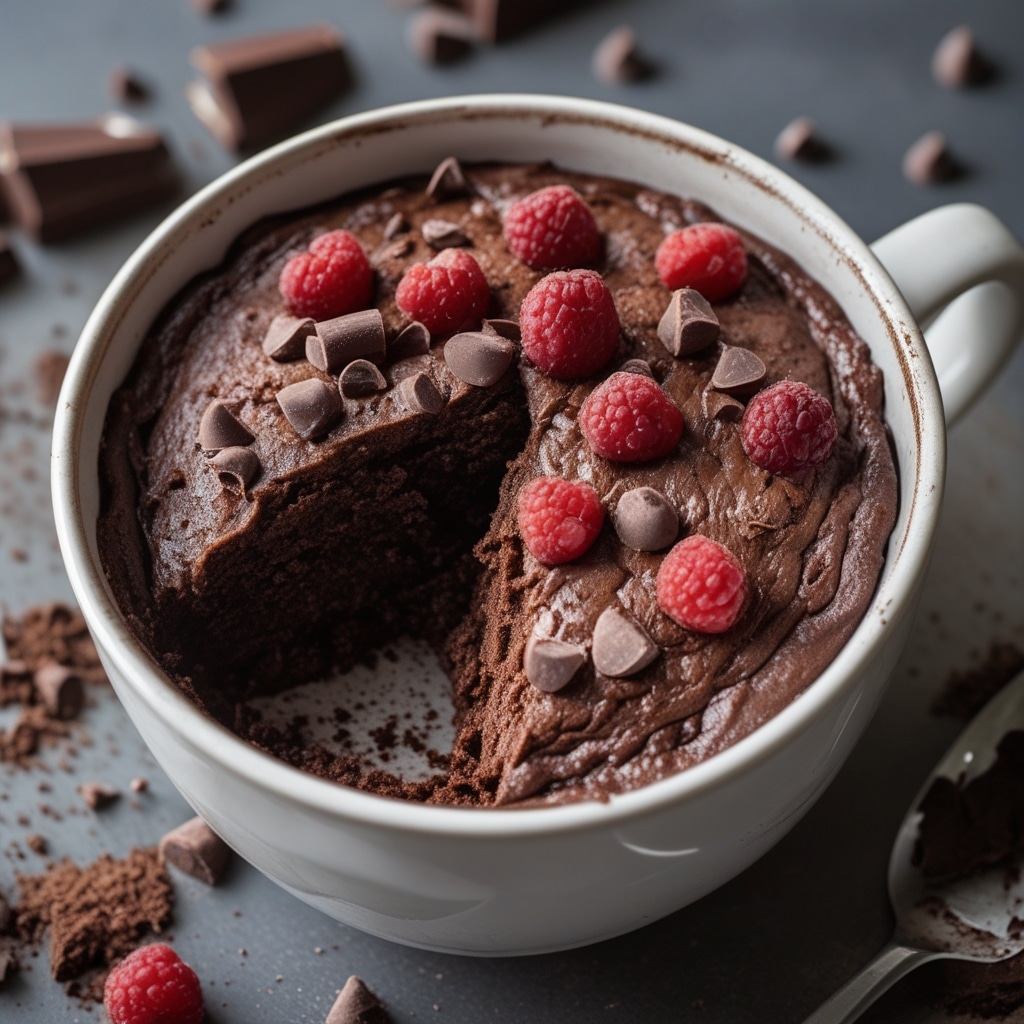 Healthy Chocolate Protein Mug Cake