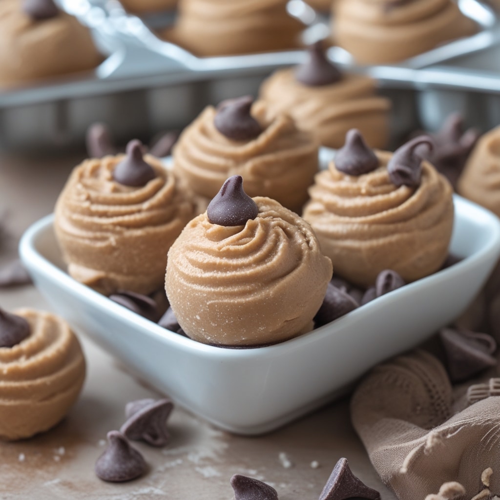 Frozen Greek Yogurt Peanut Butter Bites with Chocolate Chips