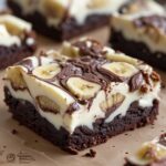 High Protein Banana Greek Yogurt Cheesecake Swirl Brownies with Fudgy Centers
