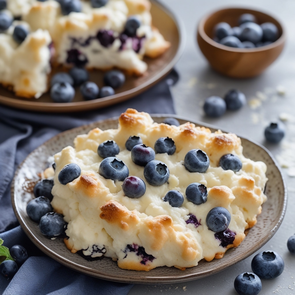 Blueberry Fluffy Cottage Cheese Cloud Bread
