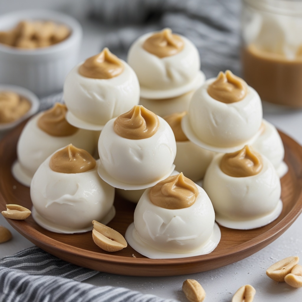 Healthy Frozen Peanut Butter Greek Yogurt Bites