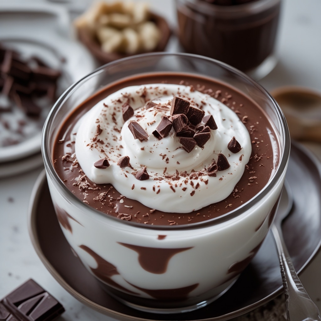 homemade chocolate yogurt is rich and creamy
