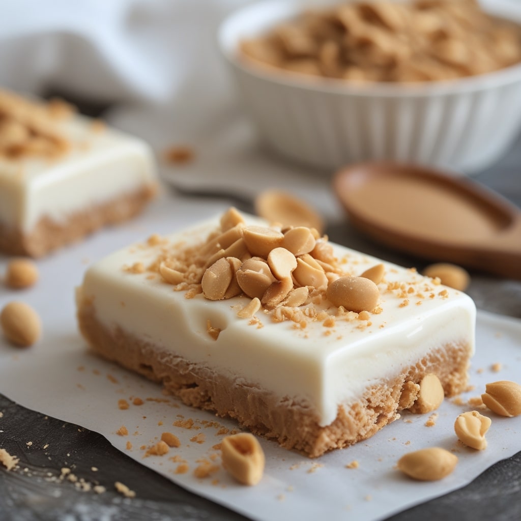 Peanut Butter Frozen Yogurt Bars