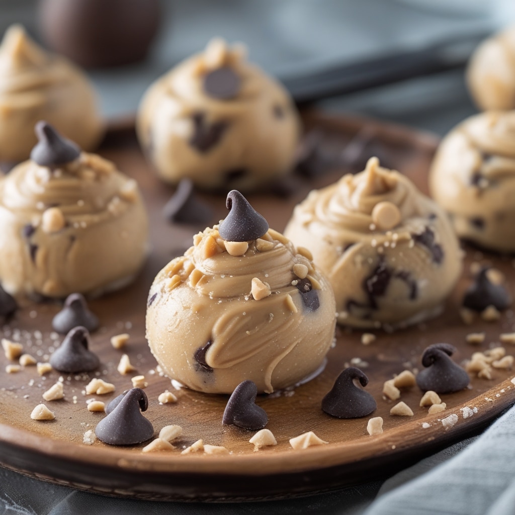 Frozen Greek Yogurt Peanut Butter Bites with Chocolate Chips