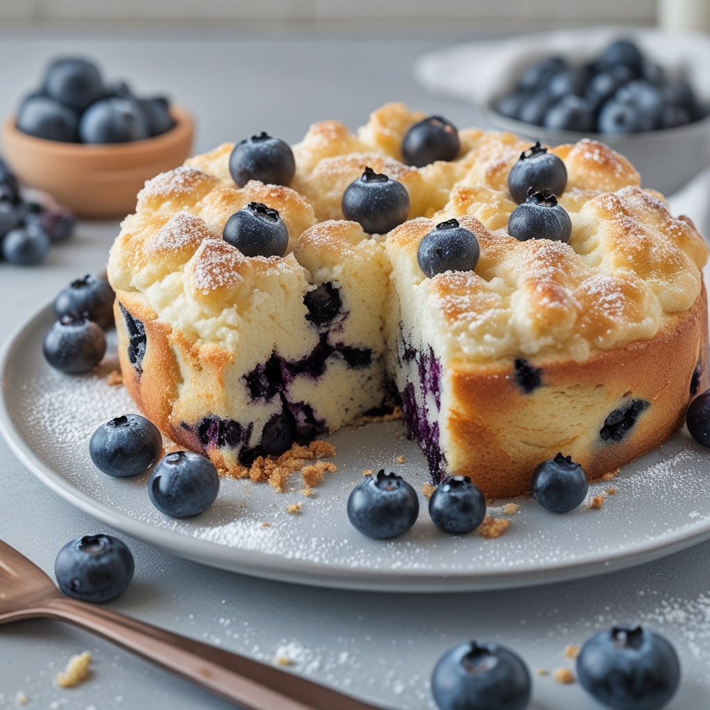 Blueberry Fluffy Cottage Cheese Cloud Bread