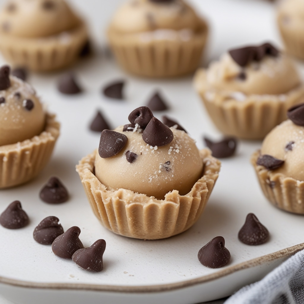Frozen Greek Yogurt Peanut Butter Bites with Chocolate Chips