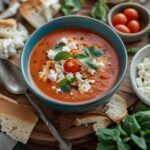 High Protein Tomato Soup with Cottage Cheese