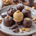 Chocolate Covered Peanut Butter Frozen Yogurt Bites (Vegan)