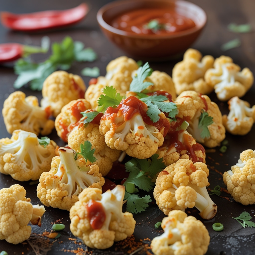 - Spicy Sriracha Cauliflower Bites
