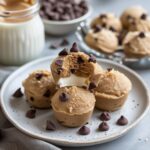 Frozen Greek Yogurt Peanut Butter Bites with Chocolate Chips