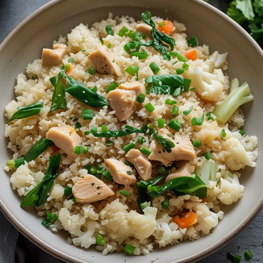 - Cauliflower Rice Stir-Fry with Chicken