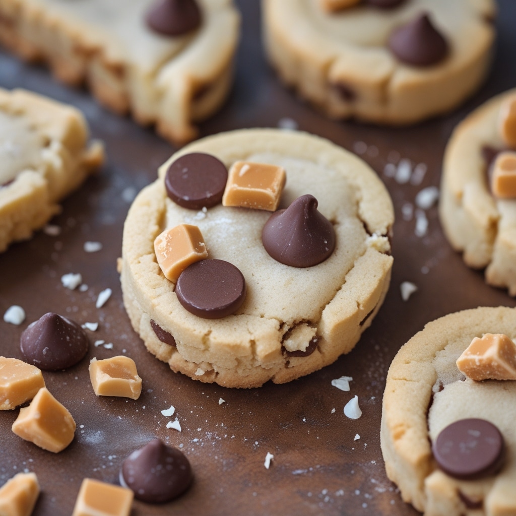 Sweet Chocolate Chip and Toffee Shortbread Cookies