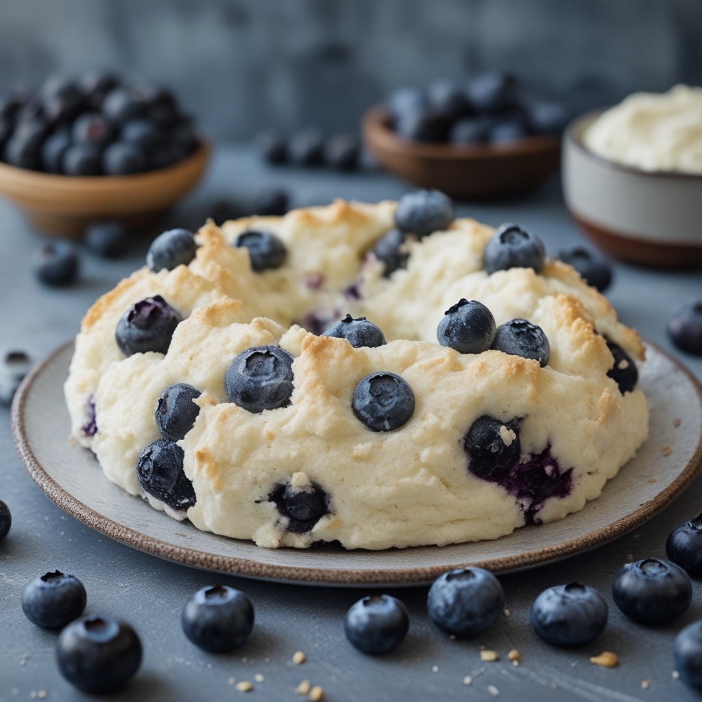 Blueberry Fluffy Cottage Cheese Cloud Bread