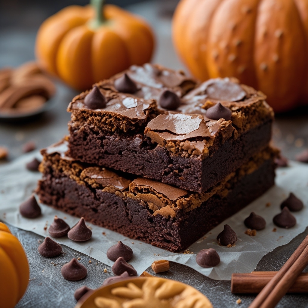 Pumpkin Workout Brownies