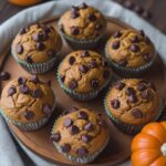 Pumpkin Protein Muffins with chocolate chips