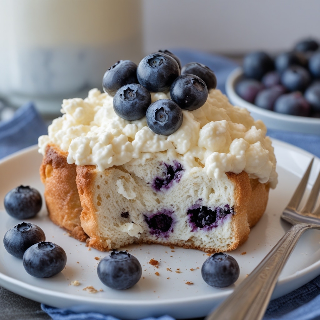 Blueberry Fluffy Cottage Cheese Cloud Bread