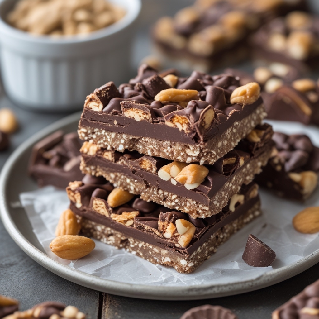 Homemade Protein Snickers Bars