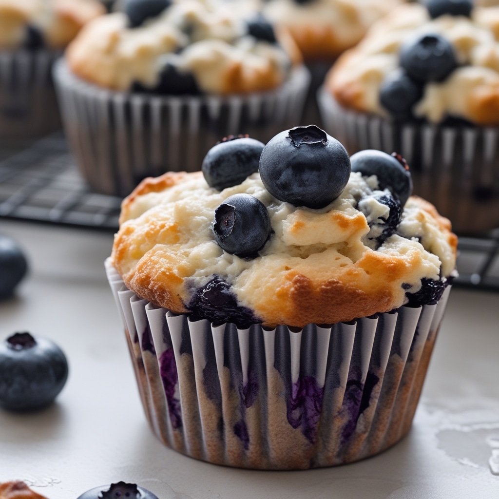 COTTAGE CHEESE BLUEBERRY MUFFINS