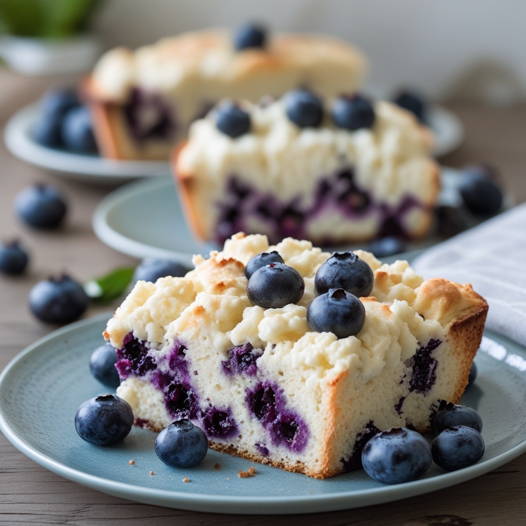 Blueberry Fluffy Cottage Cheese Cloud Bread