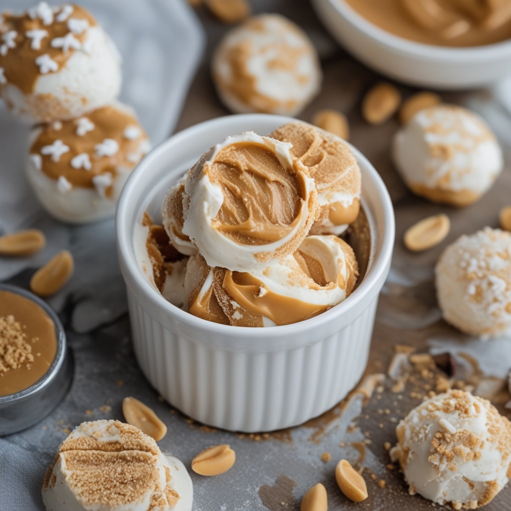 High Protein Frozen Peanut Butter Greek Yogurt Bites