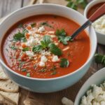 High Protein Tomato Soup with Cottage Cheese