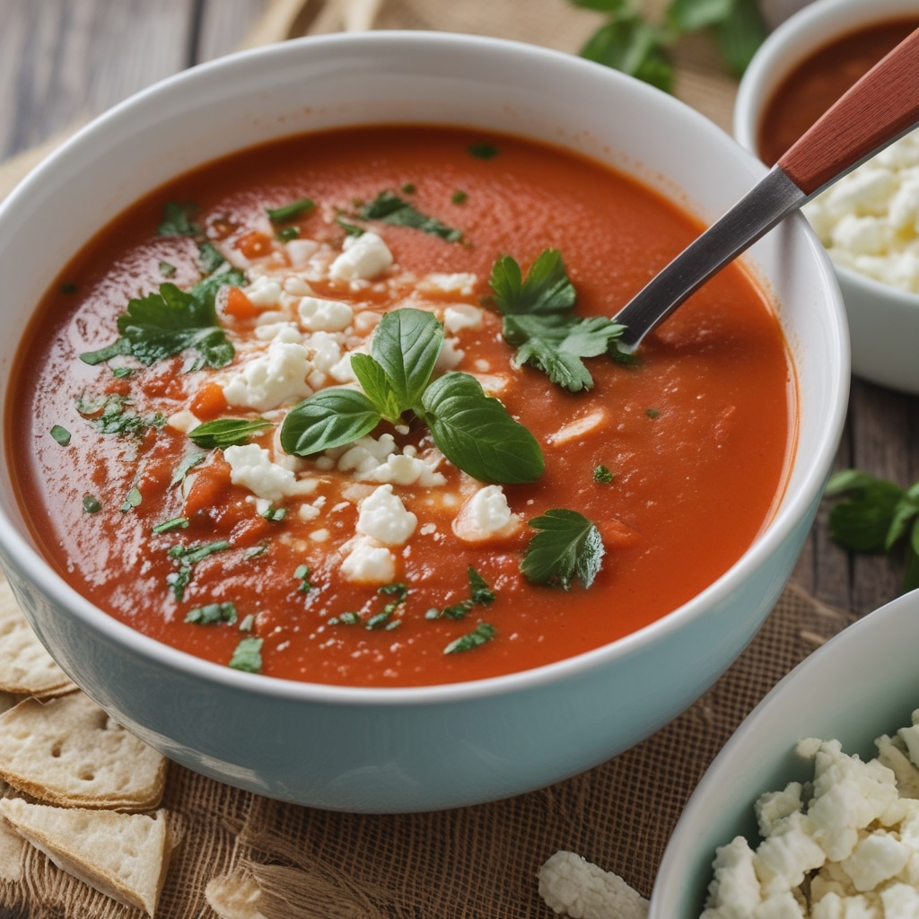 High Protein Tomato Soup with Cottage Cheese