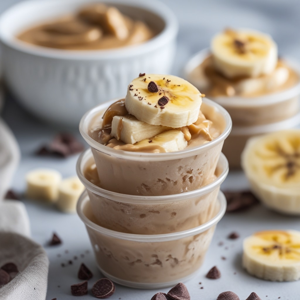Chocolate Peanut Butter Banana Frozen Greek Yogurt Bites