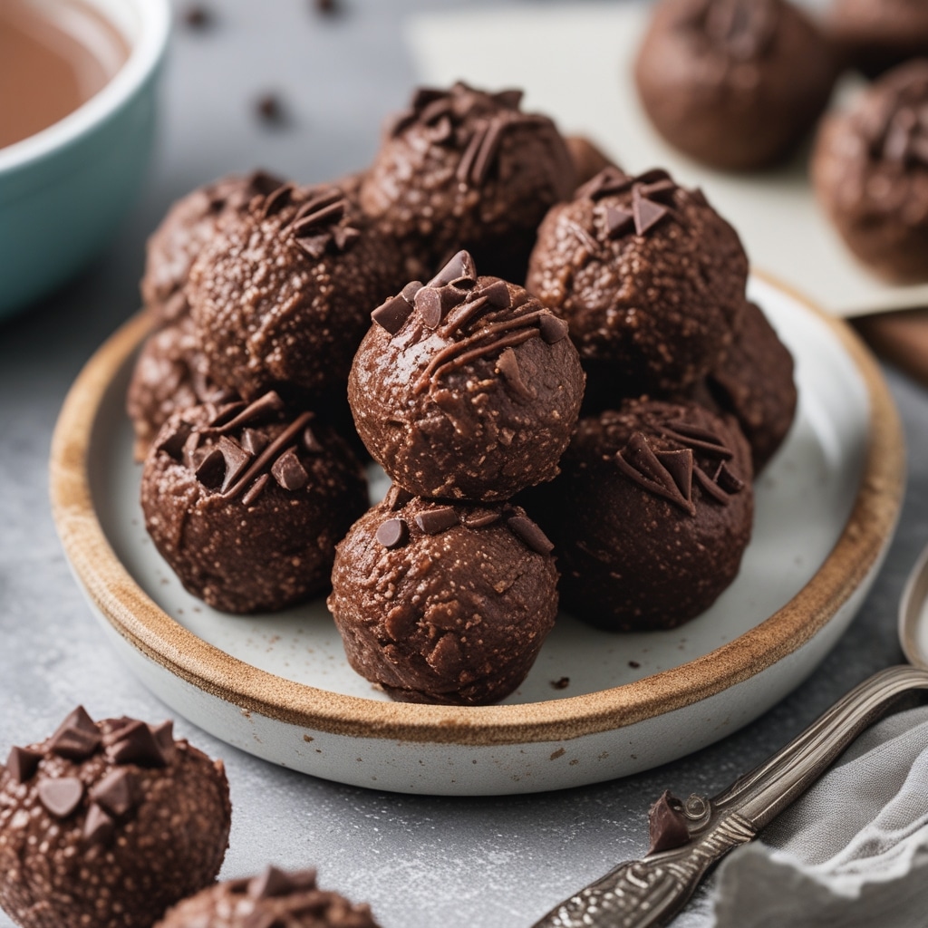 No-Bake Cottage Cheese Brownie Batter Protein Bites
