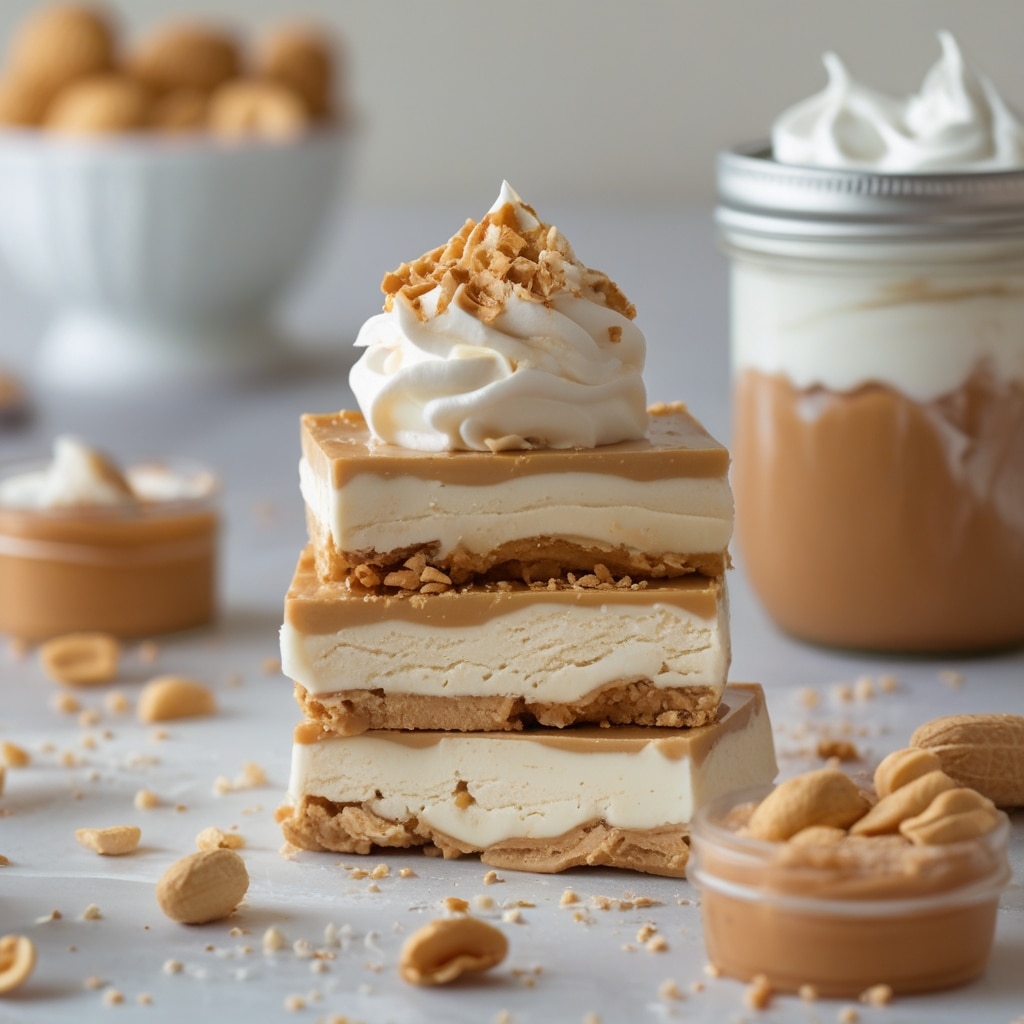Peanut Butter Frozen Yogurt Bars