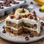 Healthy Greek Yogurt Banana Chocolate Chip Snack Cake