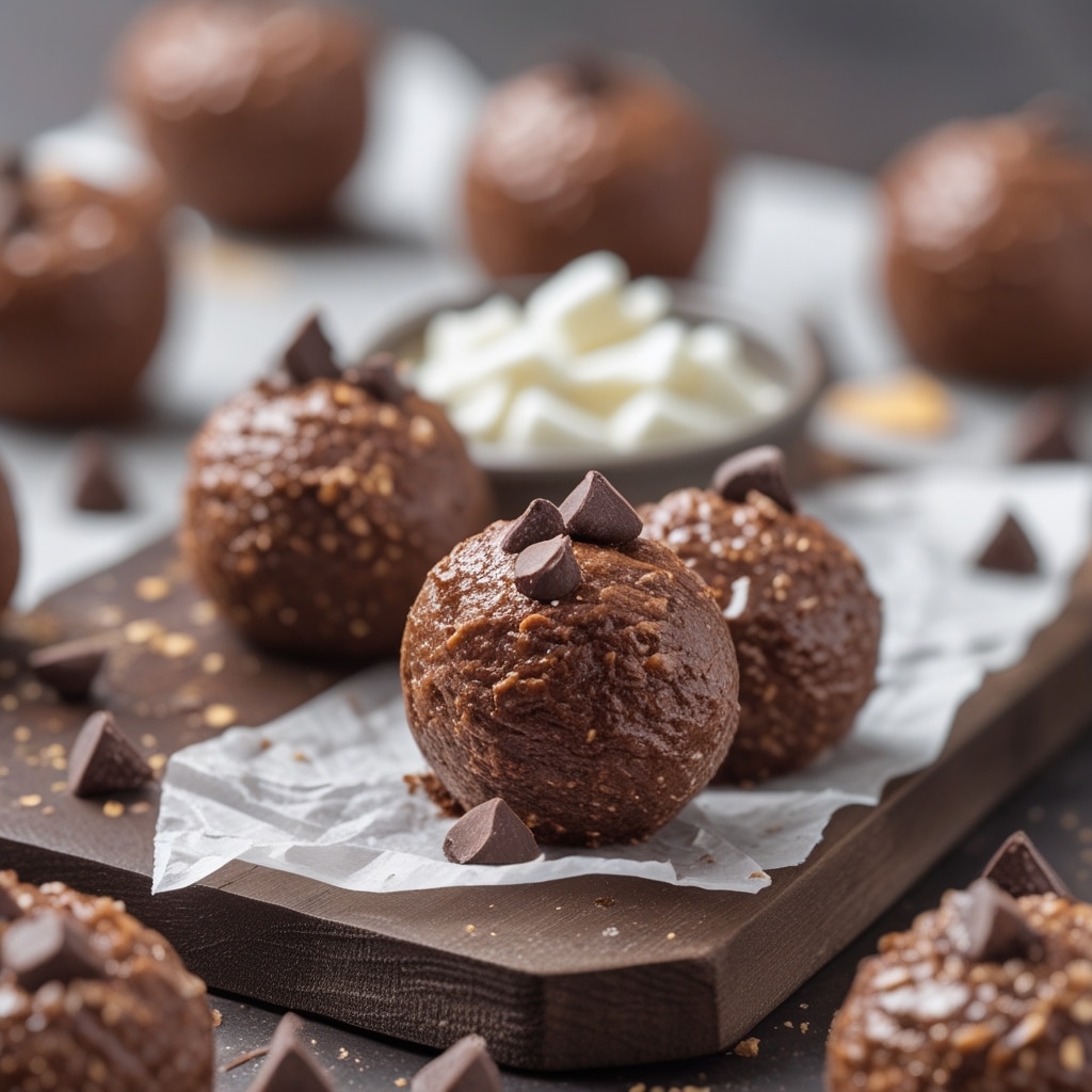 No-Bake Cottage Cheese Brownie Batter Protein Bites