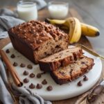 Healthy Banana Cinnamon Greek Yogurt Bread with Chocolate Chip