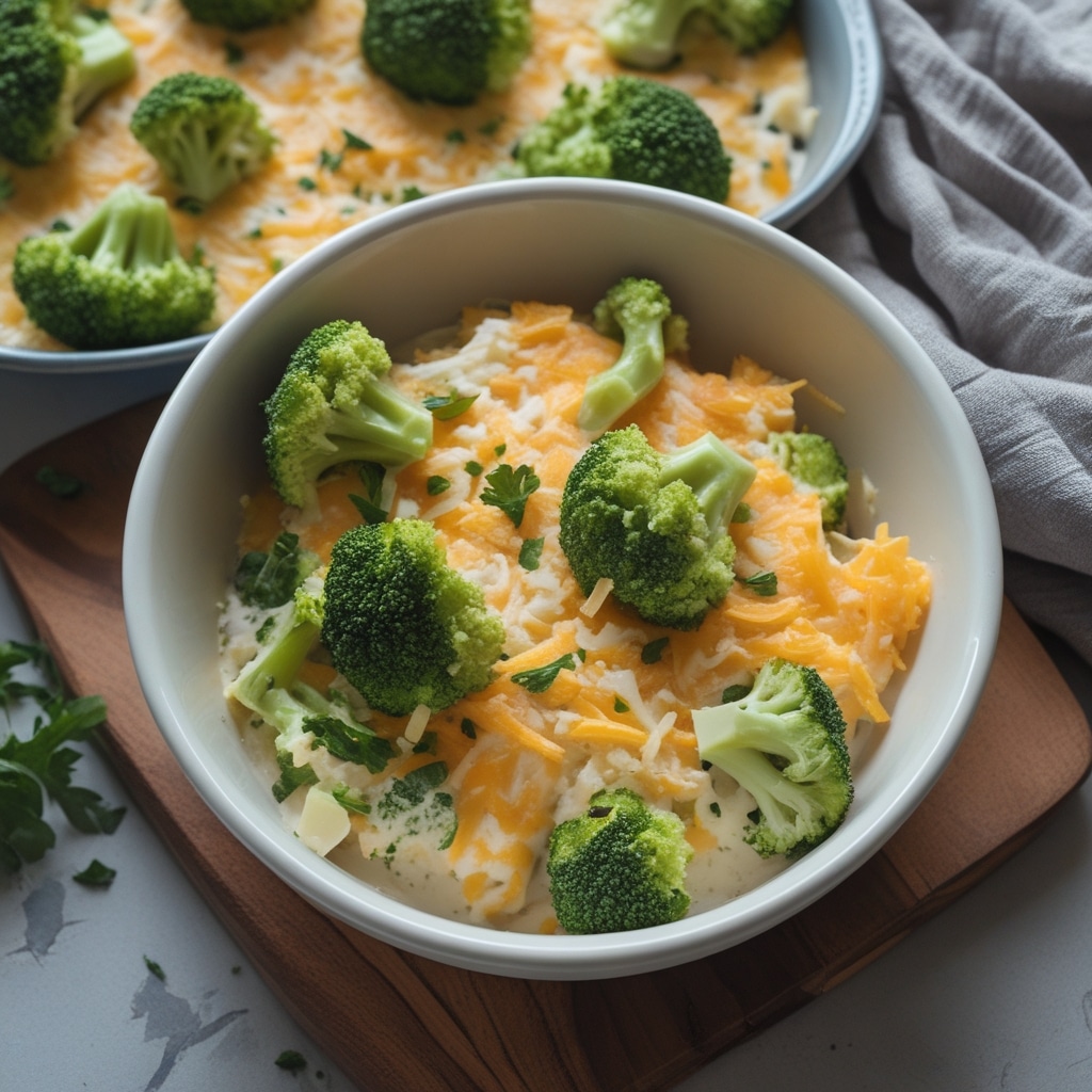 - Low-Carb Broccoli Cheddar Casserole