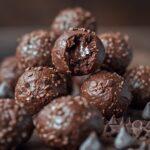Ooey Gooey Brownie Batter Protein Balls (no bake and no blender required)
