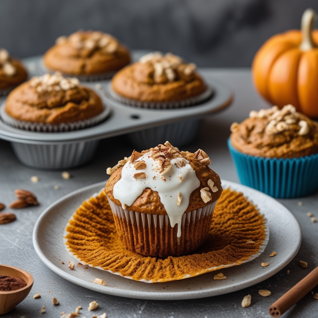 High Protein Pumpkin Muffins With Greek Yogurt