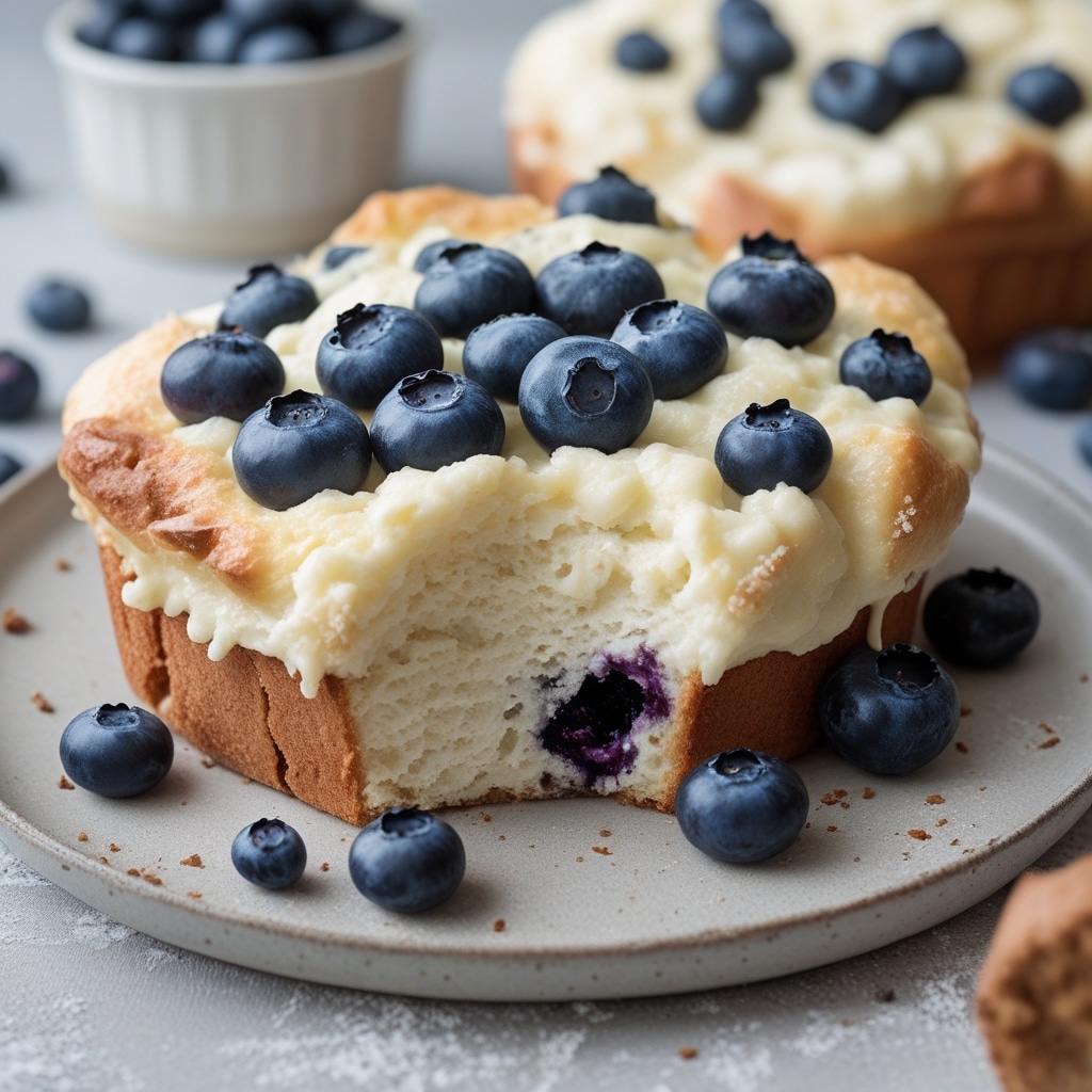 Blueberry Fluffy Cottage Cheese Cloud Bread