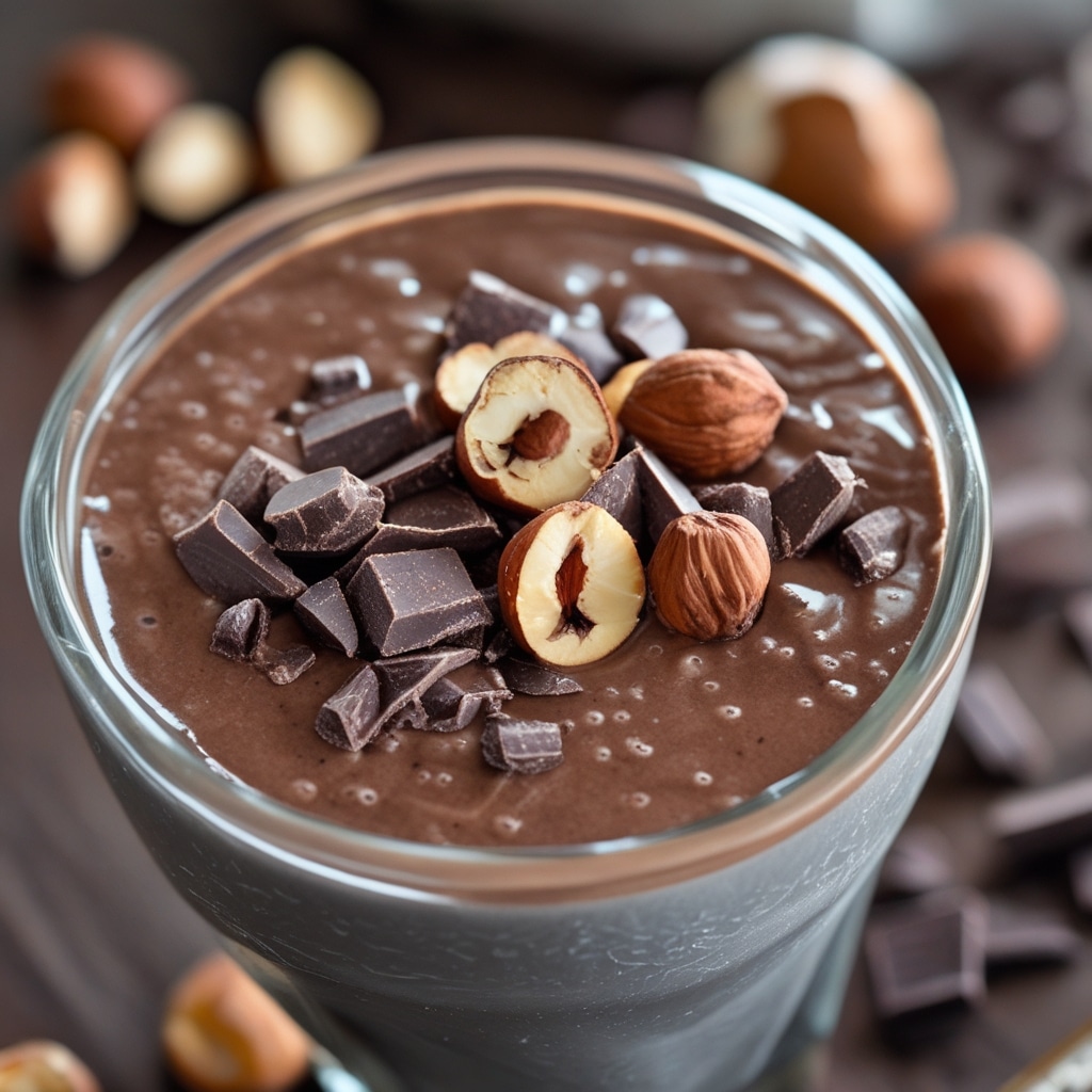 Rich Chocolate Hazelnut Protein Smoothie