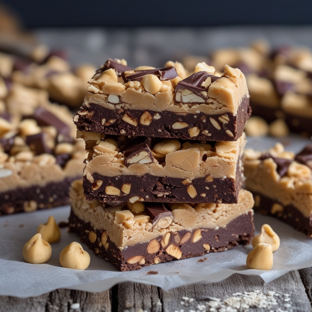Homemade Protein Snickers Bars