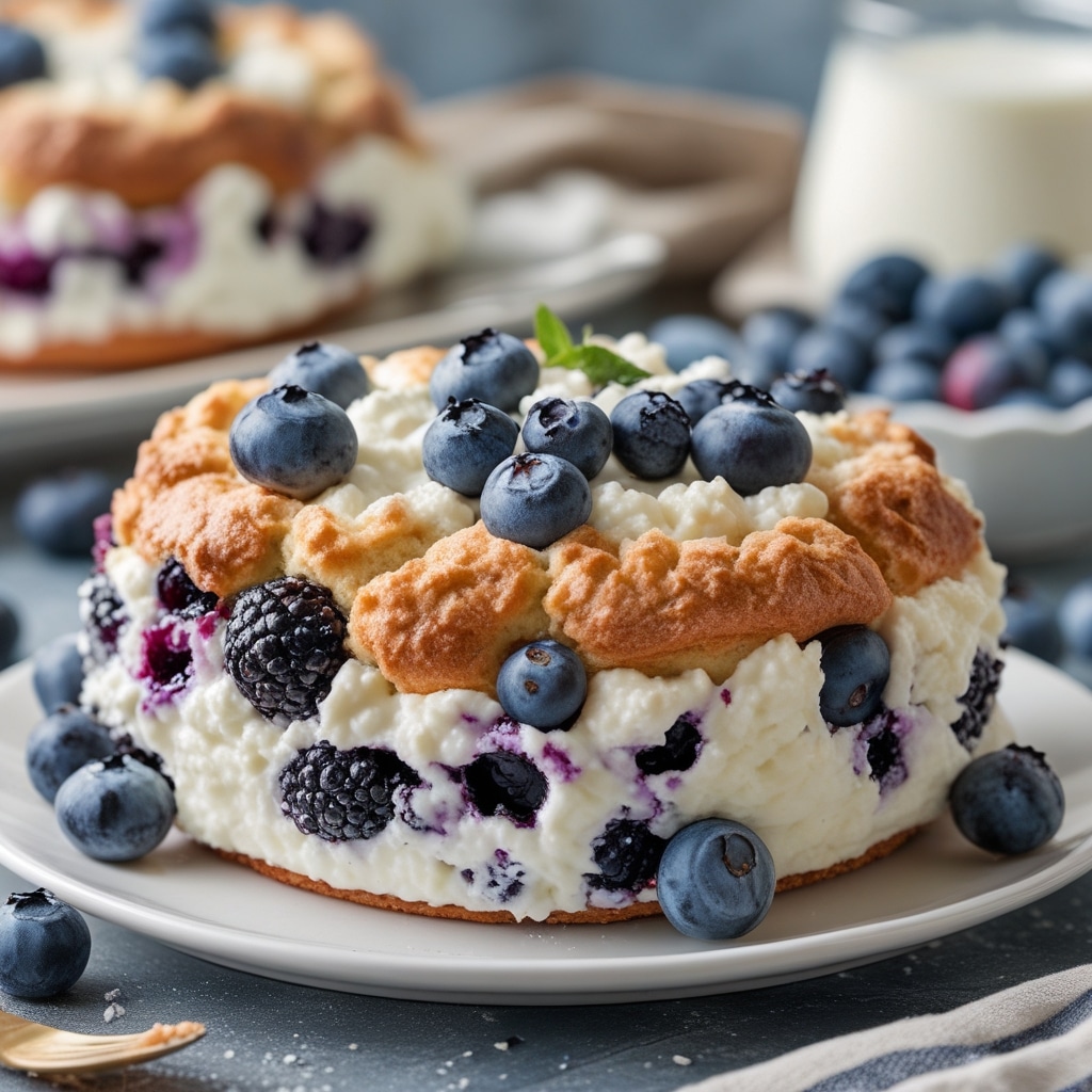 Cottage Cheese Blueberry Cloud Bread