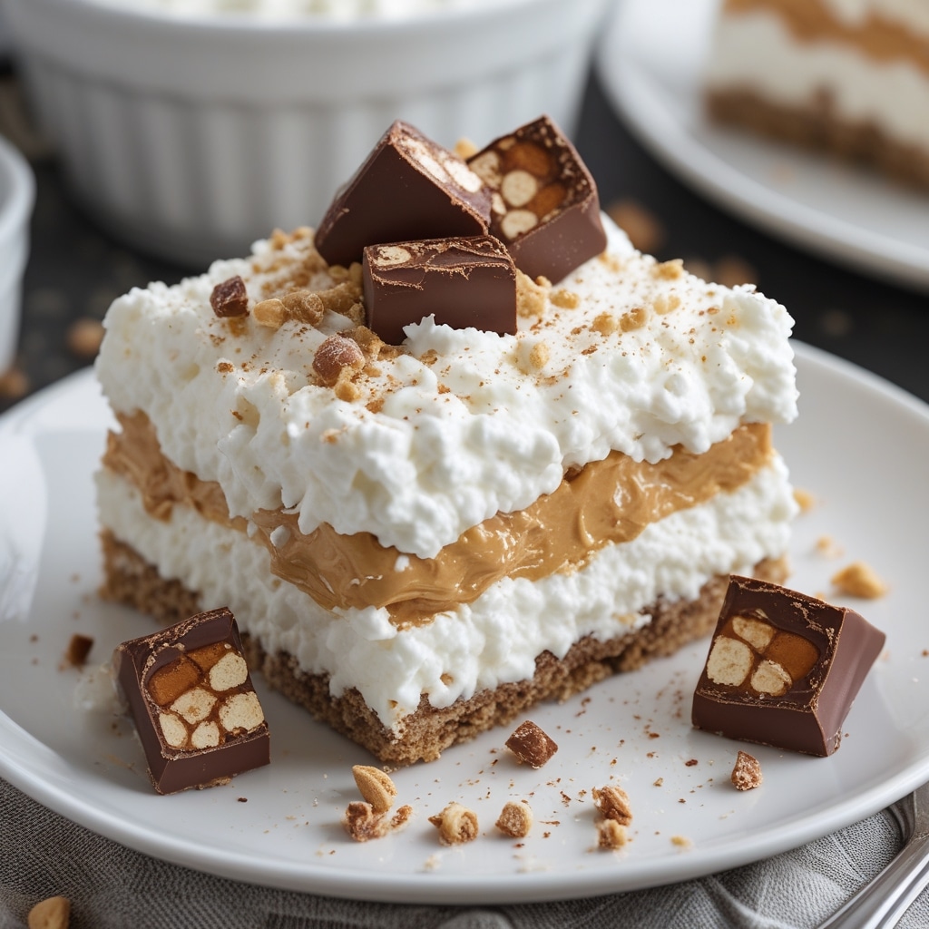 Cottage Cheese & Peanut Butter Snickers Dessert